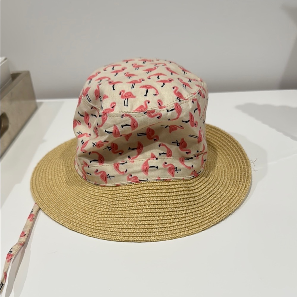Kids Flamingo Print Sun Hat